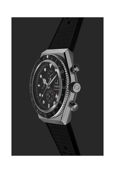 Timex Q Three Time Zone Chronograph Watch for Men