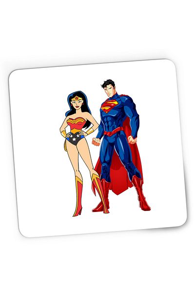 OEM Mousepad Gaming Superman Wonder Woman Superwoman Girl Power, 21x19 cm