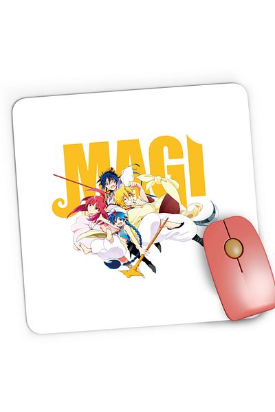 OEM Mousepad Gaming Magi The Labyrinth of Magic Protagonists Group Weapon Pose, 21x19 cm