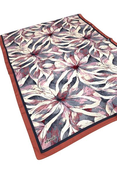 Ebruli Patterned Jan Jan 0359 Rose Pink Shawl