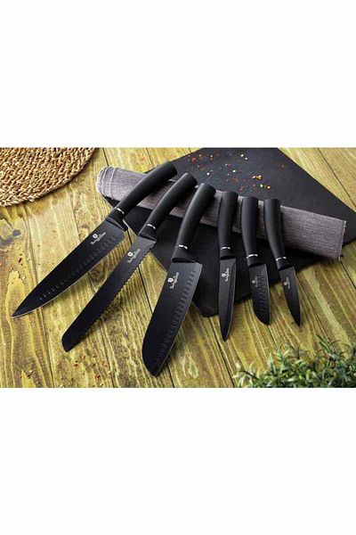 Berlinger Haus Royal Black Collection 6-piece antibacterial knife set