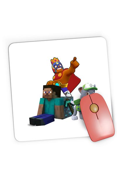 OEM Mousepad Gaming Brawl Stars Player Minecraft Diamond Cube Paw Patrol Rocky, 21x19 cm