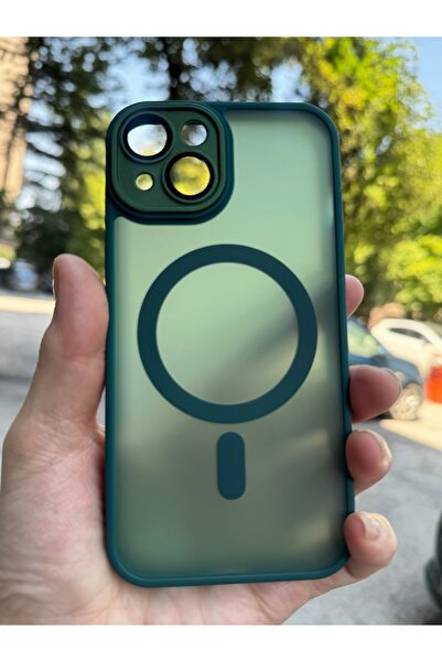 DÜNYA AKSESUAR iPhone 15 uyumlu mat lens korumalı mesafe kablosuz şarj darbey...