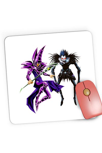 OEM Mousepad Gaming Yu Gi Oh Dark Magician Death Note Ryuk, 21x19 cm
