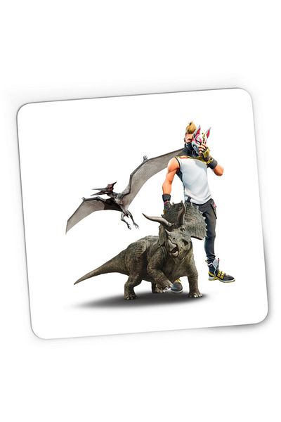 OEM Mousepad Gaming Jurassic Park Pteranodon Velociraptor Fortnite, 21x19 cm