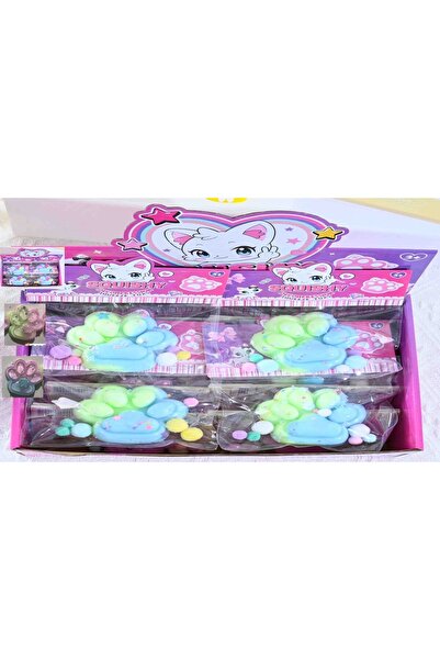 Teo Squishy Antistress Toy, Slow Rising, Fluffy Cat Paw, 7.5 cm, Transparent Packaging