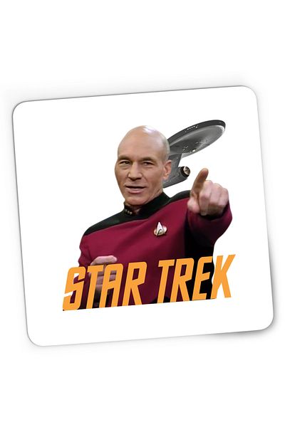 OEM Mousepad Gaming Star Trek Jean-Luc Picard Voyager Starship, 21x19 cm
