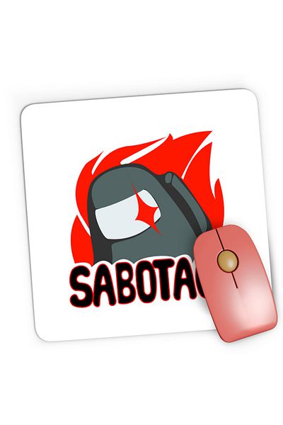 OEM Mousepad Gaming Among Us Sabotage Crew Space Station Task Vent, 21x19 cm