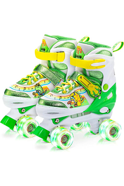 Elindor Patine cu rotile reglabile pentru copii și adulți, roți ușoare din si...