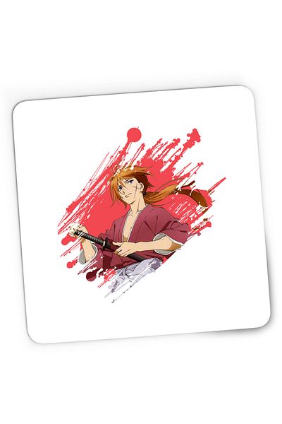 OEM Mousepad Gaming Rurouni Kenshin Brush Meiji Swordsman Romantic Story, 21x19 cm