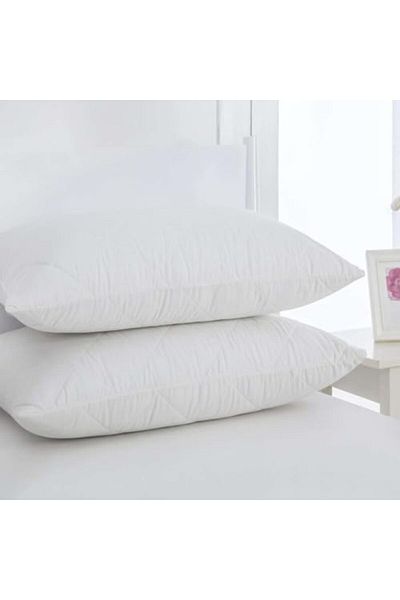 INFINI HOMES Soft Microfiber White Zipped Quilted Pillow Protector Case for Home & Hotel (50 X 75, P
