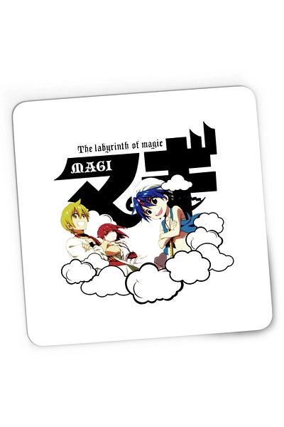 OEM Mousepad Gaming Magi The Labyrinth of Magic Protagonists Group Clouds, 21x19 cm