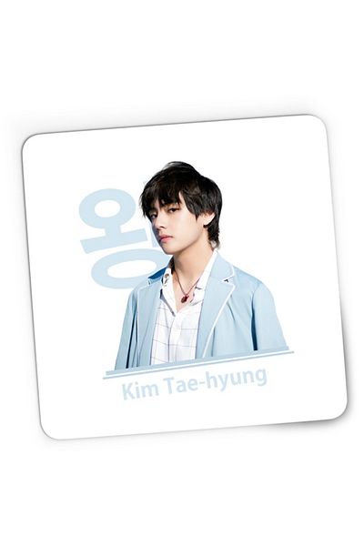 OEM Mousepad Gaming BTS V Tae Hyung King Vocals Heart Korean Model, 21x19 cm