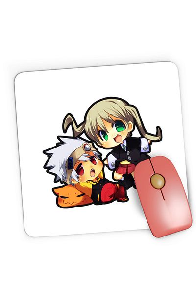 OEM Mousepad Gaming Soul Eater Soul Maka Chibi Fight Action Trap, 21x19 cm