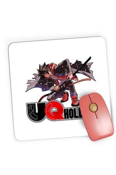 OEM Mousepad Gaming UQ Holder Touta Samurai Katana Jump Fight Japan, 21x19 cm
