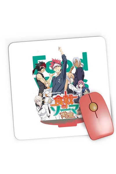 OEM Mousepad Gaming Food Wars Group Photo Souma Megumi Alice Cookers Rivals, 21x19 cm