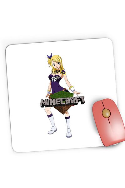 OEM Mousepad Gaming Fairy Tail Lucy Minecraft Fan Anime Manga, 21x19 cm