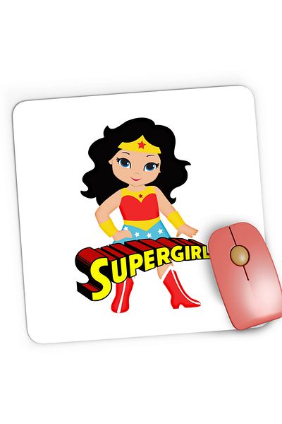 OEM Mousepad Gaming Superman Diana Prince Superwoman Supergirl, 21x19 cm