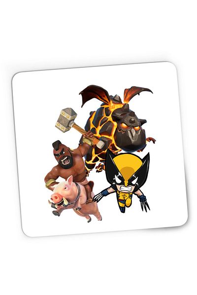 OEM Mousepad Gaming Clash Royale Clash of Clans Volcano Dragon Rare Pig Fly, 21x19 cm