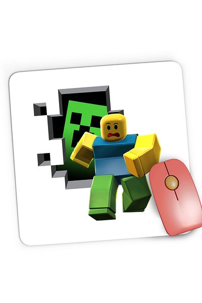 OEM Mousepad Gaming Roblox Minecraft Earth Aternos Mcskins, 21x19 cm