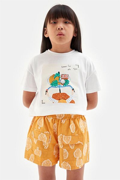 Tyess Girl Orange Shorts