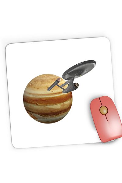 OEM Mousepad Gaming Star Trek USS Enterprise Starship Jupiter, 21x19 cm