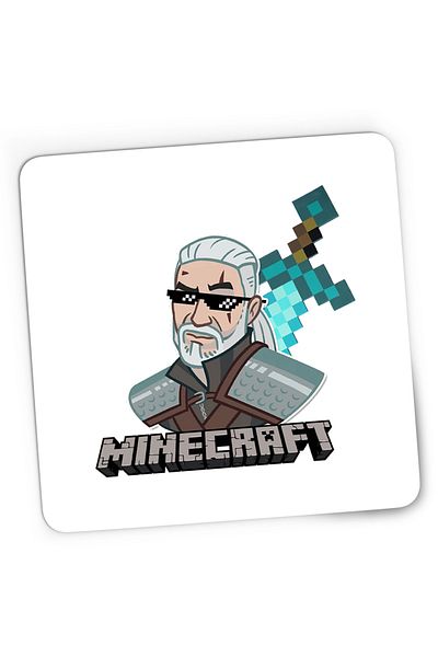 OEM Mousepad Gaming The Witcher Minecraft Mcskins Optifine Aternos, 21x19 cm