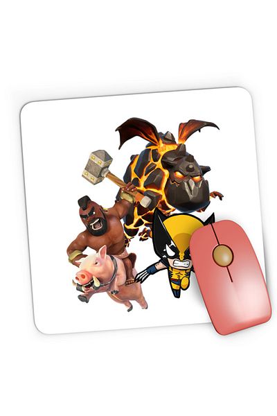 OEM Mousepad Gaming Clash Royale Clash of Clans Volcano Dragon Rare Pig Fly, 21x19 cm