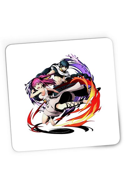OEM Mousepad Gaming Magi The Labyrinth of Magic Morgiana Fight Judar, 21x19 cm