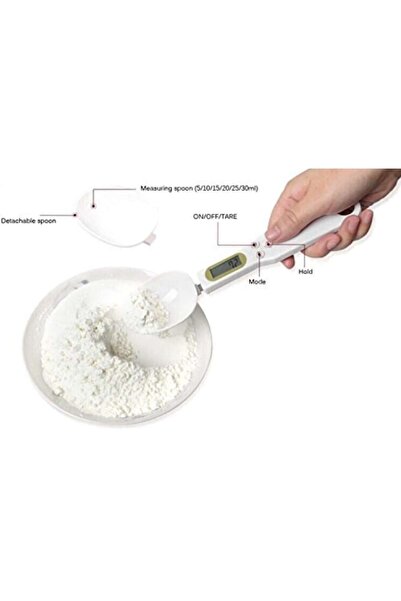 zola Digital Measuring Spoon Scale, Zola®, 4 Measurement Units, Plastic, 23x5.6x2.2 cm, White