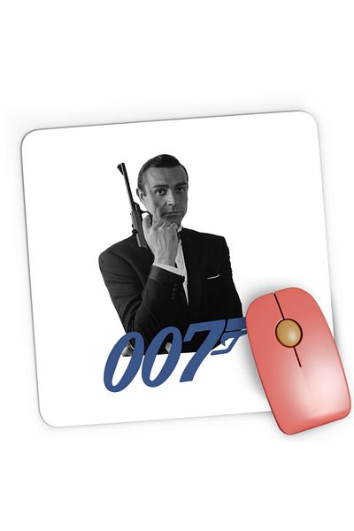 OEM Mousepad Gaming James Bond 007 Logo Vintage Old Movie Alpha, 21x19 cm