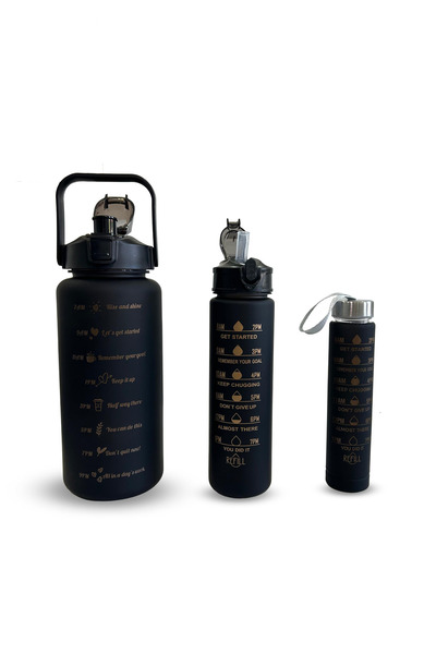 Sport Motivational 3-Piece Flask Set