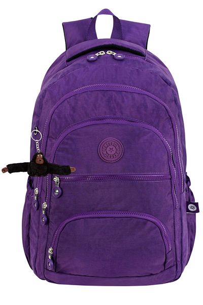 Çanta Trend Luxury and Multi-Pocket Waterproof Crinkle School Bag, Crinkle Backpack Monkey Keychain Gift
