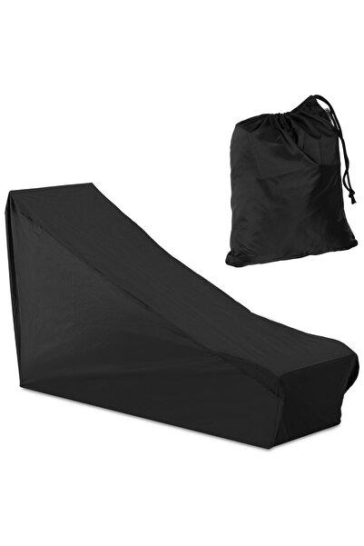 UNIPRODO Husă de protecție pentru șezlong de terasă, neagră, 18x6x18 cm