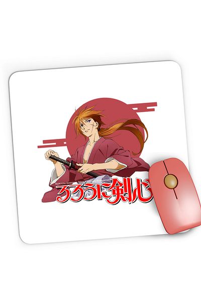 OEM Rurouni Kenshin Japan Sun Samurai Kenji Gaming Mousepad, 21x19 cm