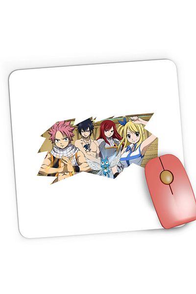 OEM Mousepad Gaming Fairy Tail Best Friends Funny Cat Anime, 21x19 cm