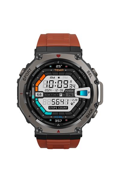 OEM TWINKLER® TK28 Smartwatch - Unisex, 1.43" AMOLED, 3 ATM Water Resistant, GPS, Health Monitor, Brown
