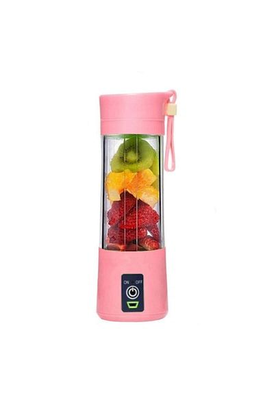 EJ PRODUCTS Mini blender portabil cu conexiune USB, electric, pentru prepararea sucurilor pentru un stil de viață sănătos, roz, E