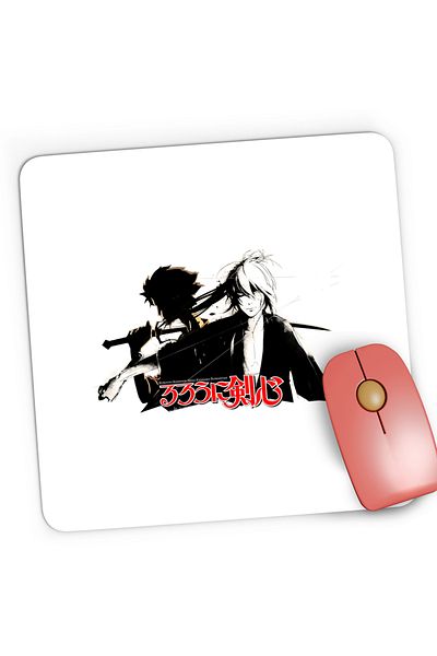 OEM Mousepad Gaming Rurouni Kenshin Anime Cute Mugen Contrast, 21x19 cm