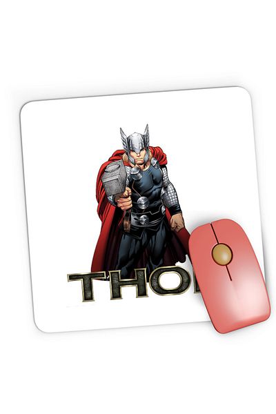 OEM Mousepad Gaming Thor Logo Hammer Avangers Universe Hero Gods Earth, 21x19 cm