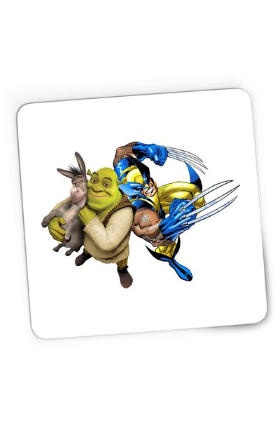 OEM Mousepad Gaming Shrek Wolverine Donkey Marvel Comic Books, 21x19 cm