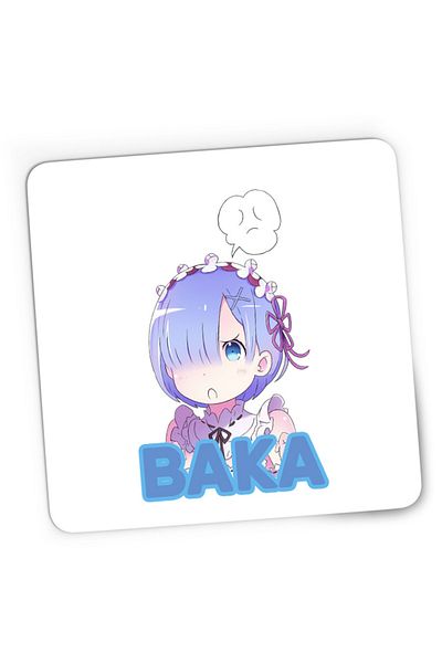 OEM Mousepad Gaming Re Zero REM Baka Tappei Nagatsuki Isekai Light Novel, 21x19 cm