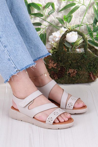 fort 35851 Mavişim Comfortable Flexible Velcro Laced Women's Sandals