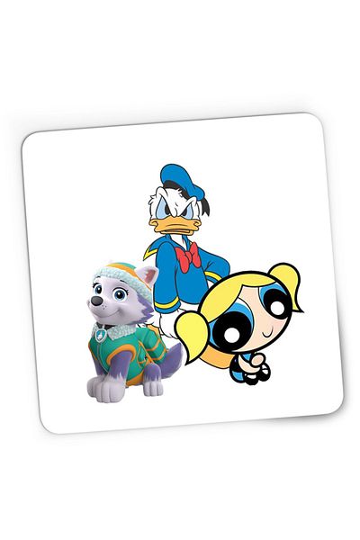 OEM Mousepad Gaming Donald Duck Powerpuff Girls Bubble Paw Power Husky Dog, 21x19 cm