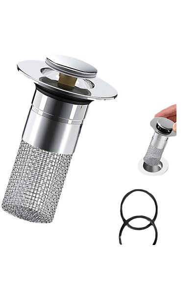 SMART GADGETS C&A Ventil Lavoar, Chiuveta Baie/Bucatarie/ Inox cu Drenaj Rapid Si Filtru Muzerie