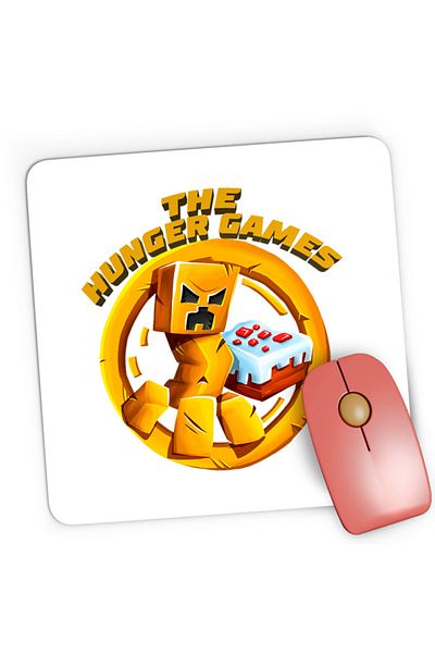 OEM Mousepad Gaming The Hunger Games Minecraft Logo Cake Creeper, 21x19 cm