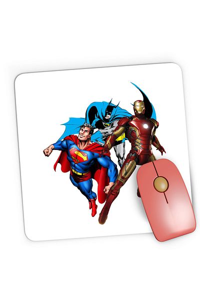 OEM Mousepad Gaming Ironman Technology Batman Superman DC Superhero, 21x19 cm