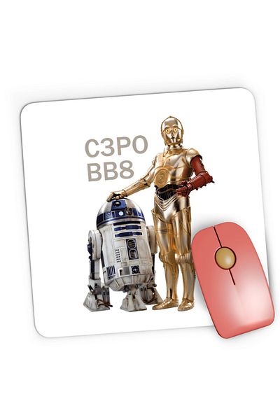 OEM Mousepad Gaming Star Wars Robots BB8 S3PO Droid, 21x19 cm