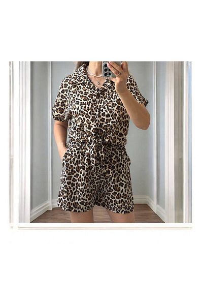 GLAMSI Animal Print Set – Shirt + Shorts