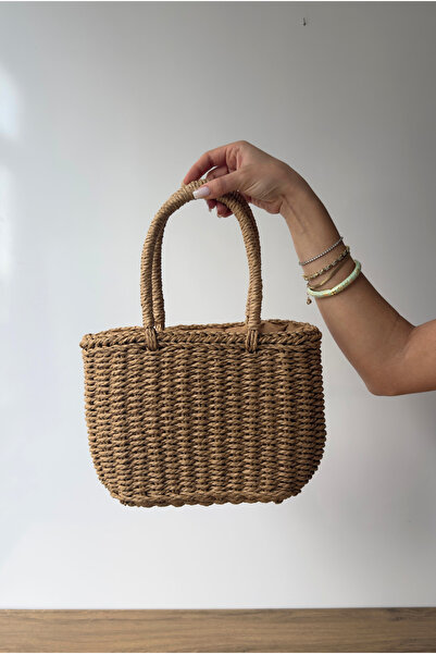 Mupa Shoes Women's Straw Handbag Camel Straw